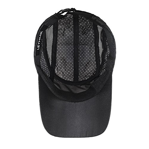 Lethmik Sport Cap Summer Quick-Drying Sun Hat Unisex Uv Protection Outdoor Cap Black #TOP6