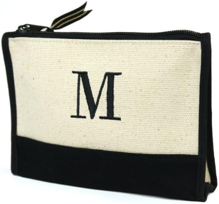 Amazon マッドパイ Mud Pie イニシャル キャンバス ポーチ 人気 小物入れ M Mud Pie マッドパイ ポーチ