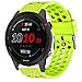 Lamshaw Compatible with Garmin Forerunner 255 Bands, Silicone Replacement Wristbands Sport Strap with Metal Buckle Compatible with Garmin 255 46mm Smartwatch (Green)