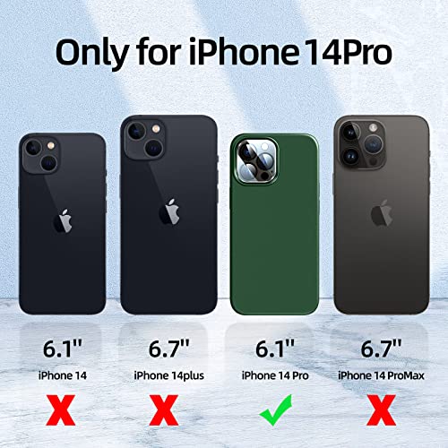 Dssairo [5 In 1 For Iphone 14 Pro Case 6.1, With 2 Pack Screen Protector + 2 Pack Camera Lens Protector, Liquid Silicone Ultra Slim Shockproof Protective Phone Case [Microfiber Lining] (Alpine Green)… #TOP5