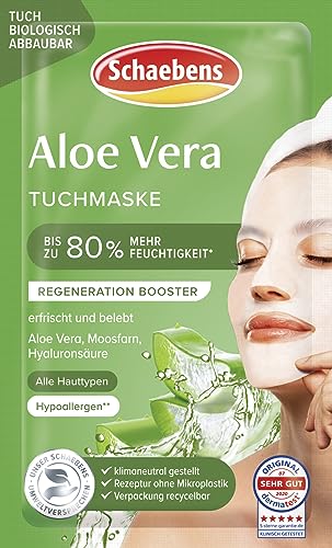 Schaebens Aloe Vera Tuchmaske, 21 g
