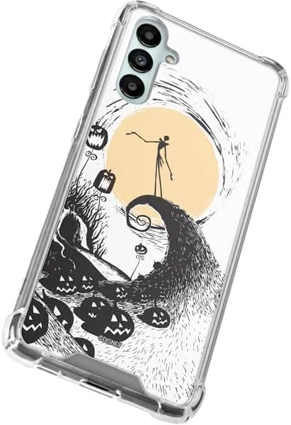 Skinit Clear Phone Case Compatible with Galaxy A14 5G - Officially Licensed Disney The Nightmare Before Christmas Jack on Spiral Hill Art Design