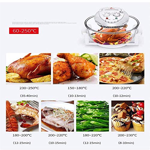 ELEdvb Elektrische Fritteuse, multifunktional, Luftfritteuse, Ofen/Dörrgerät, programmierbare Basis zum Luftfrittieren, ergonomischer Touchscreen, Größe 37 cm x 33 cm x 32 cm, für Jede Familie – Bild 8