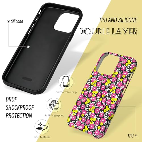 Compatible with iPhone 13 PRO MAX Case Cute Floral Print-Style-13 - image 2