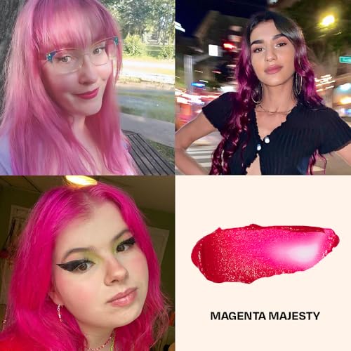 Image of Overtone Daily Color Depositing Conditioner for Hair, Magenta Majesty:Temporary Pigment with Shea, Coconut & Avocado Oils, Hydrating, Vegan & Cruelty-Free, All Hair Types, 4.5oz.