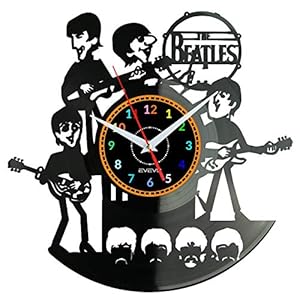 EVEVO The Beatles wandklok vinyl plaat retro klok handgemaakt vintage geschenk stijl kamer decoratie geweldig cadeau…