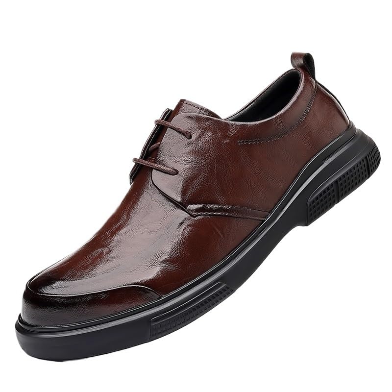 Working Mens Oxford Shoes Vegan Leather Lace-up Brogue Rubber Sole Slip Office Business