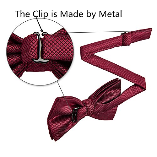 Ausky 8 Packs Different Color Elegant Adjustable Pre-Tied Bow Ties For Men Boys #TOP4