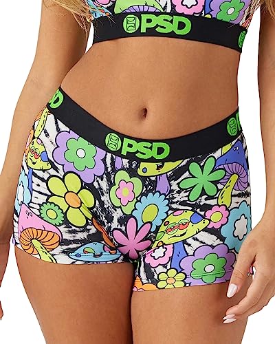 PSD Women's Recreational Print Boy Shorts - Full Coverage Women's Underwear - Comfortable Stretch Panties for Women