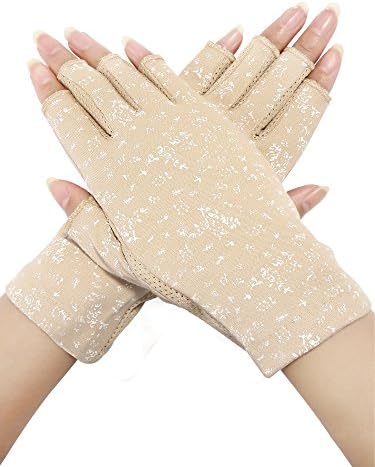 Maxdot Women Sunblock Fingerless Gloves Summer Driving Gloves Girls Non Slip UV Protection Gloves for Outdoor