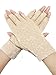 Maxdot 1 Pair Women Sunblock Fingerless Gloves UV Protection Driving Gloves Summer Mitten Non Slip for Outdoor Cycling Manicures (Khaki)