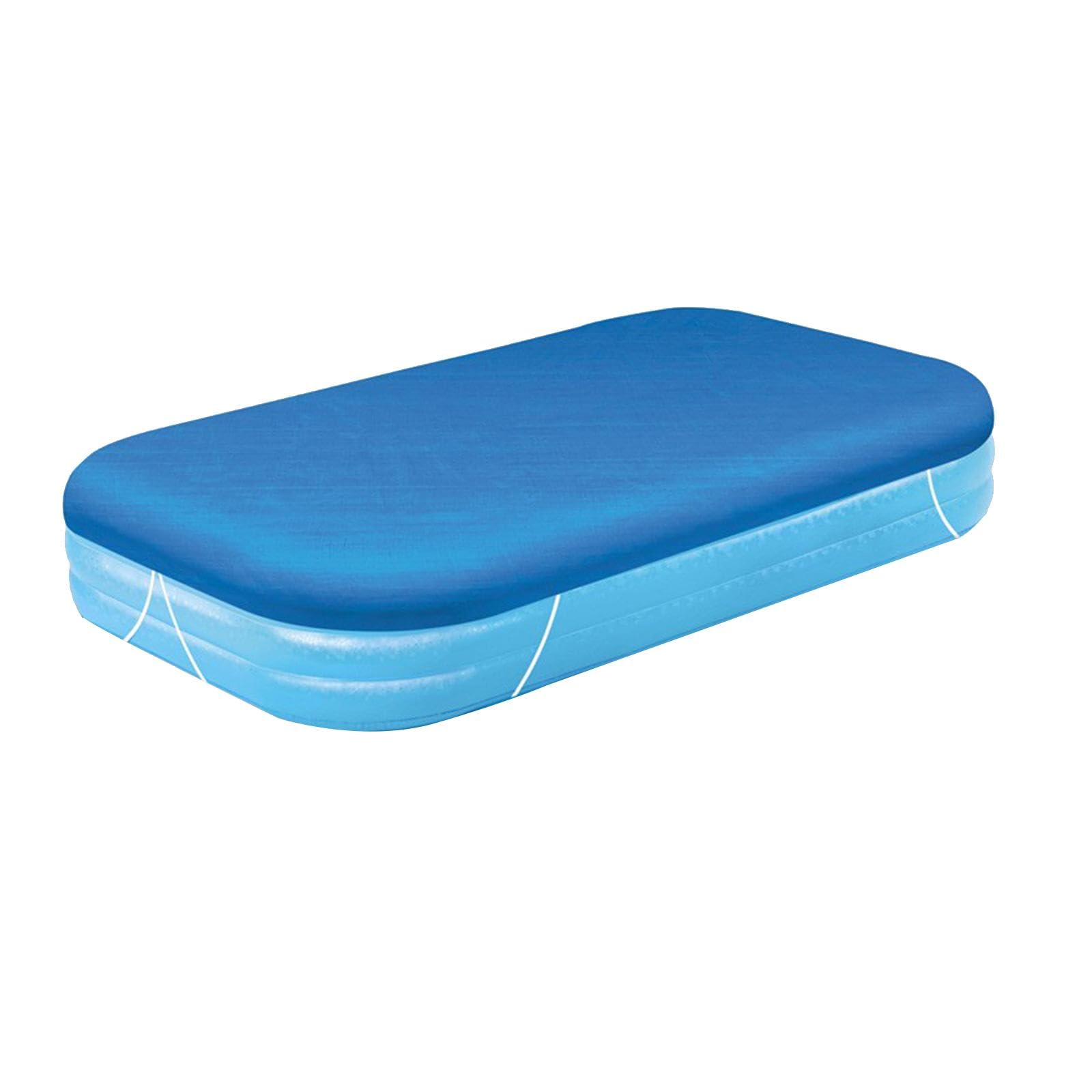 Rectangular Pool Cover PE Above Ground Pool Cover for Outdoor Pool Accessory 305cmx183cm-image-0