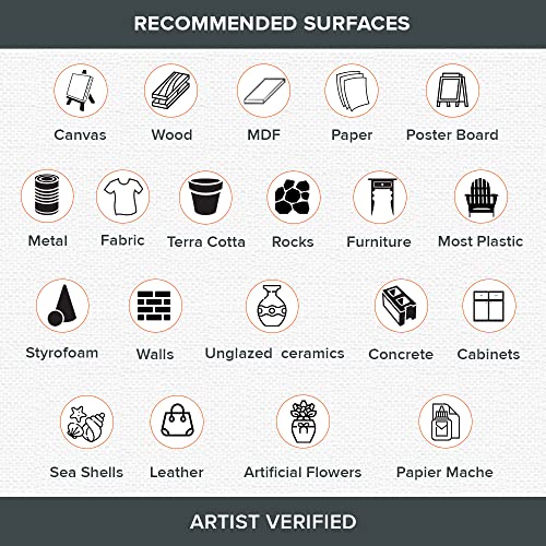 DecoArt Americana Decor Metallics Paint – 24K Gold, 3 Pack (8 fl oz) – DIY Metallic Paints for Canvas, Wood & Craft Projects