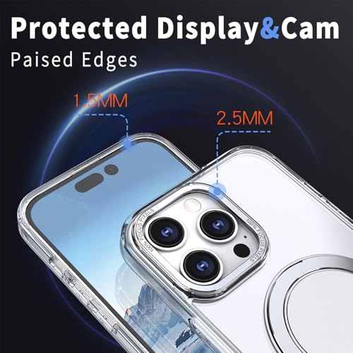 Coque iPhone 16 Pro MagSafe transparente à anneau rotatif 360 - 7