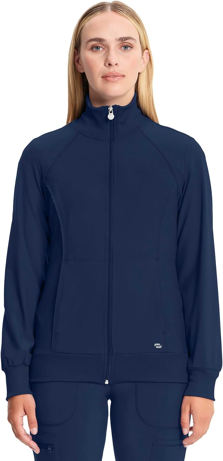 Women's Zip Front Warm-up Jacket Medical Scrubs Jacket