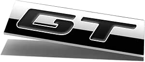 Auto Dynasty GT Badge Emblem - Chrome Finish Metal Decal With 3M Adhesive (75x20mm)
