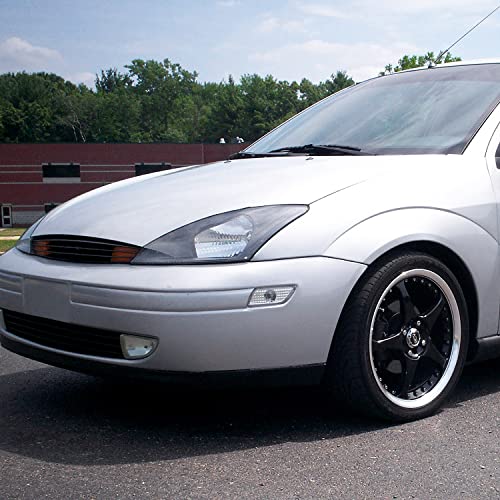 Spec-D Tuning Black Clear Headlights Compatible with 2000-2004 Ford Focus L+R Pair Head Light Lamp Assembly