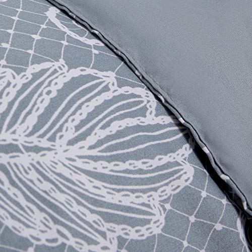 Image of Modern Threads Olivia 8-Piece Printed Reversible Bed in a Bag Silver Blue, Full