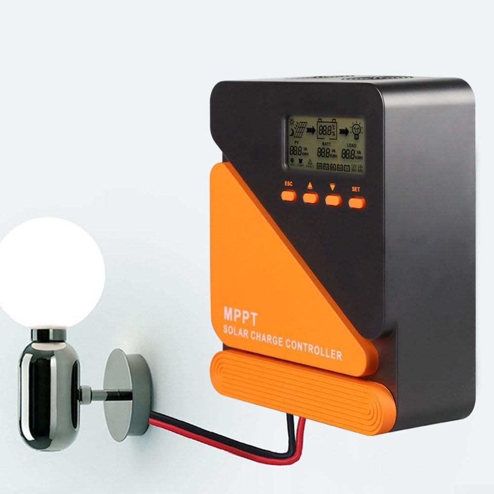 MPPT Solar Laderegler 20A 12V/24V Auto Erkennung für LiFePO4 für agm GEL Blei-Säure mit Dual USB Port LCD Display Camping für wohnmobil Boot(10A)