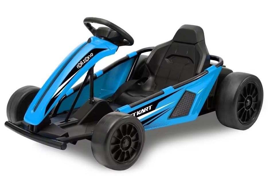 Drift Kart Électrique Enfant 24V - Grand Modèle Avec Grosses Roues, Siège Réglable, Cadre Acier Solide, Pour 3-8 Ans