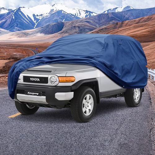 Image of Kaugung Heavy Duty Car Cover Custom Fit Toyota FJ Cruiser (2006-2017), Waterproof All Weather Resistant Outdoor Sun Rain Dust Snow Protection with Anti-Theft Lock.(USA Warehouse,Within 3-7 Days)