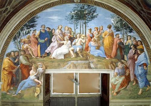 Impression sur toile Le Parnasse Raphaël peinture haut de gamme 60x90cm pour décoration raffinée