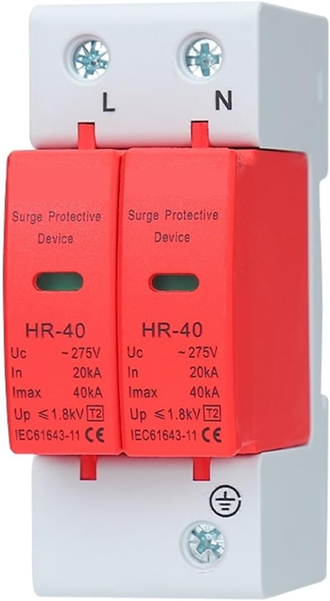 385V AC SPD Surge Protector, 2P/3P/4P Optional, Suitable for Low-Voltage Surge arresters in Solar photovoltaic Systems, Protection Capacity Selectable from 20KA-60KA.(3P AC3855V,40-60KA)