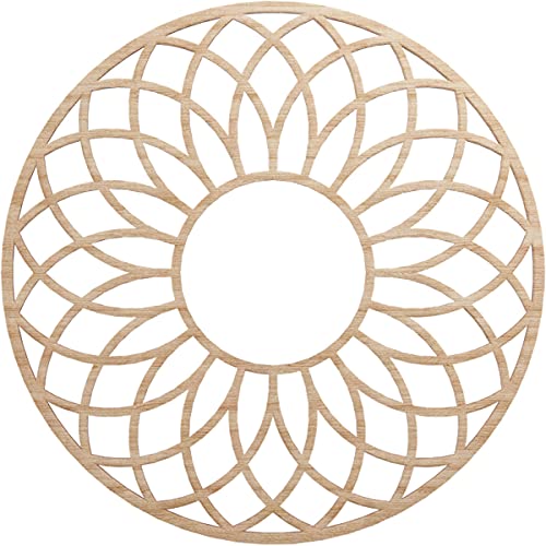 Image of Ekena Millwork 26 inchOD x 8 7 /8 inchID x 1 /4 inchT Cannes Wood Fretwork Pierced Ceiling Medallion, Alder