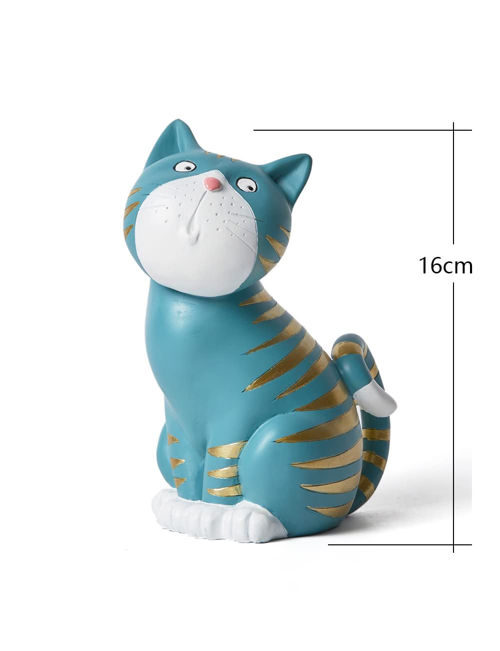 SEINHIJO Figurine Chat Sculpture Animal Moderne Décor Intérieure Arts 17cm