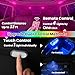 HUOYANGUANG 4PCS Wireless Car Led Ambient Lights, 7 Colors RGB Car Interior Light with Remote & Touch Control, Magnetic Rechargeable Type-C Mini LED Light for Cars, Cabinet, Wardrobe