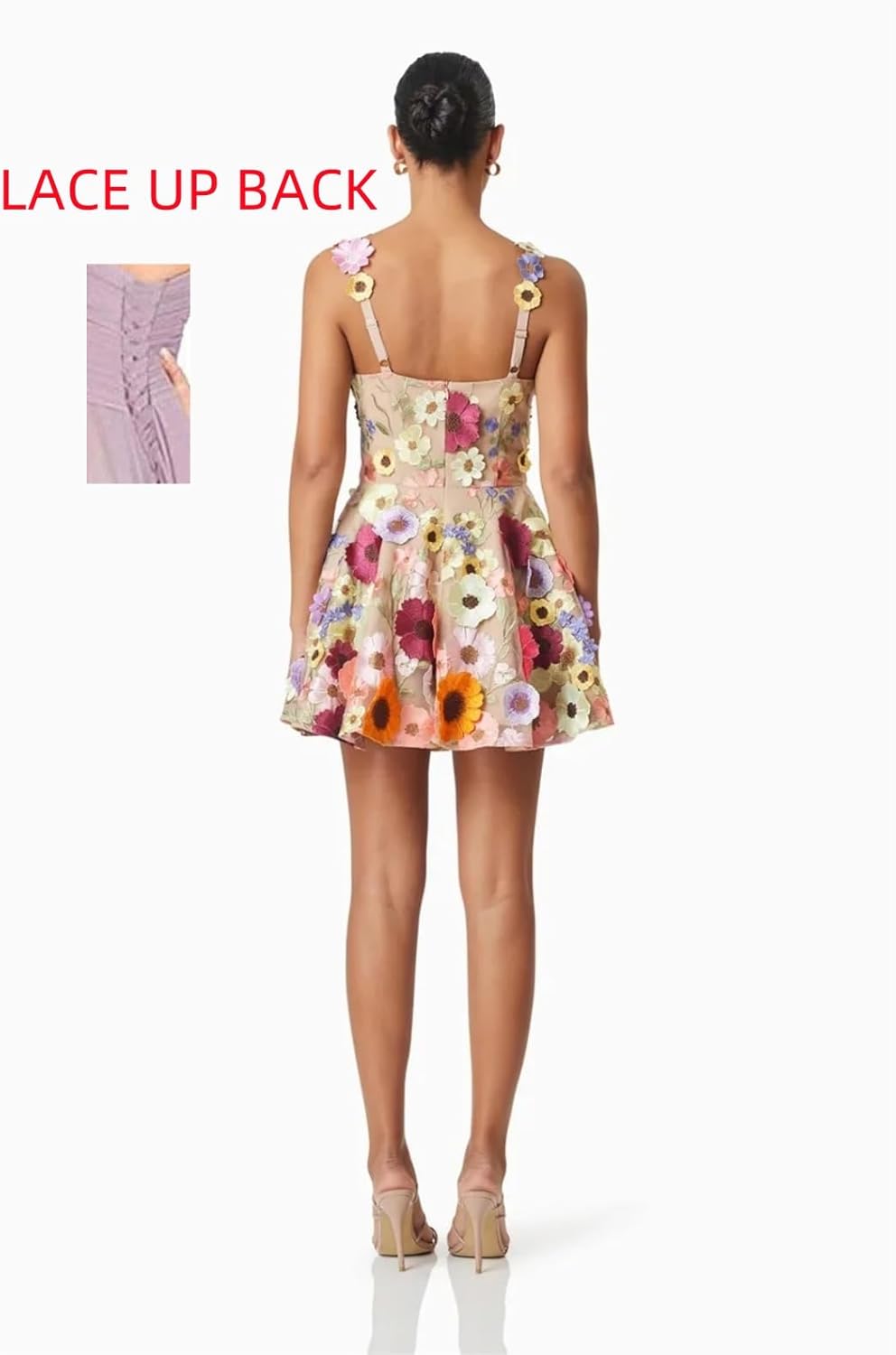 Strapless Floral Short Prom Dresses Embroidery Homecoming Dress for Teens Bodycon Mini Cocktail Gowns