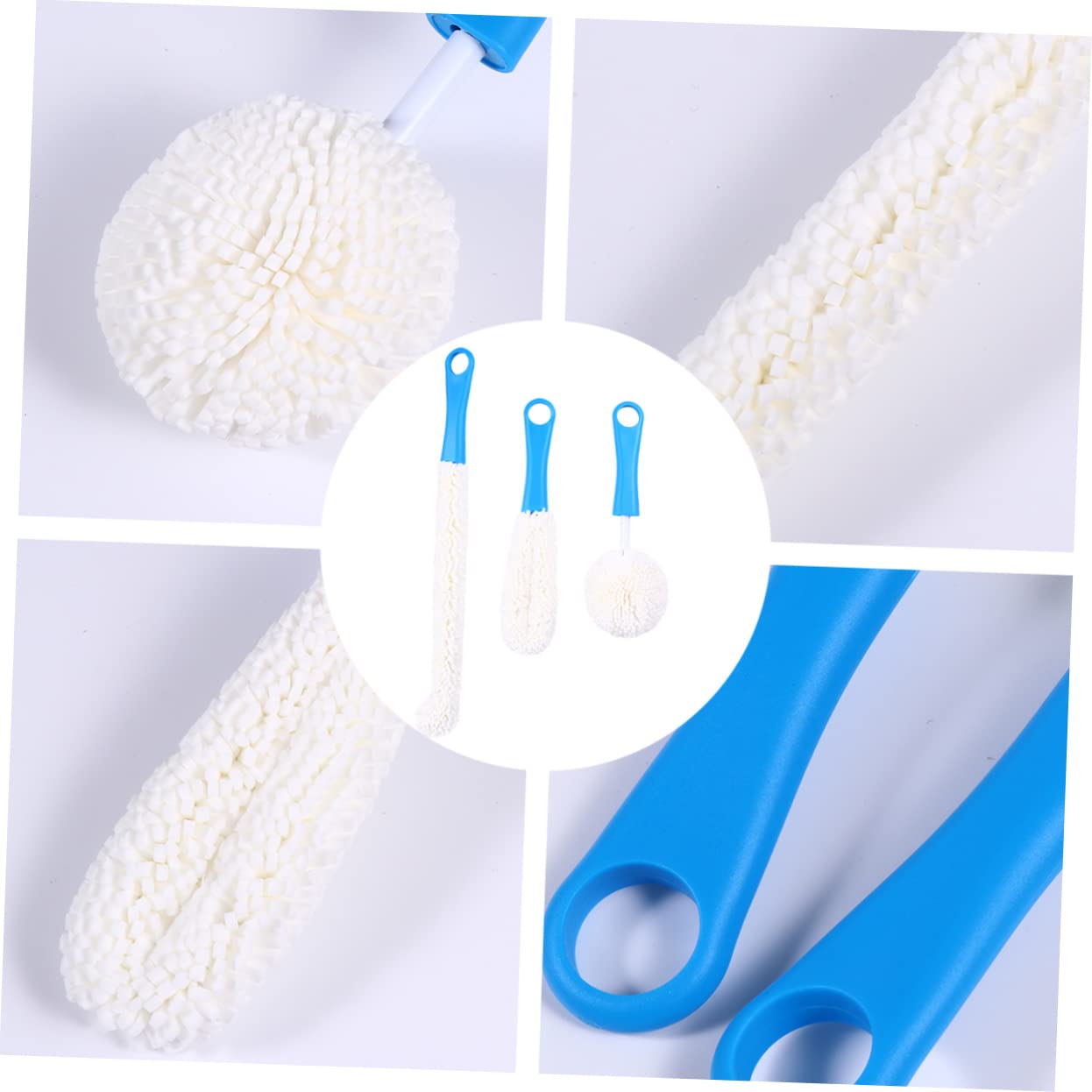 Healvian 9pezzi Spazzole Per Pulizia Flessibili Per Bottiglie Multi-funzione Per Casa e Cucina Per Decanter e Bicchieri