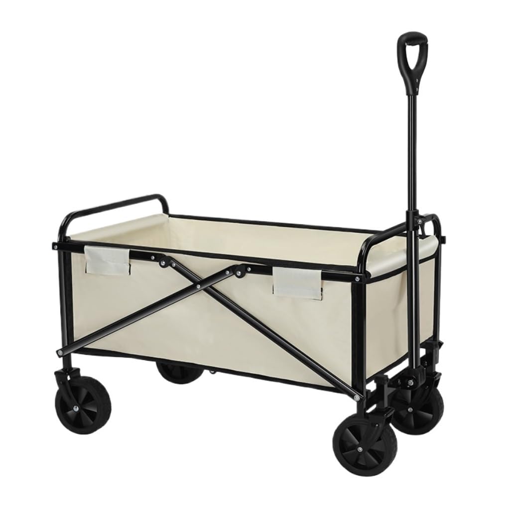 vrfvsdasAAS camping cart， Outdoor Camping Cart Foldable Trailer Picnic Portable Shopping Trolley Multi-function