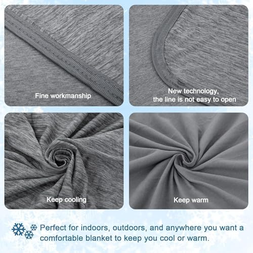 Image of CHOSHOME Cooling Blanket for Hot Sleepers Lightweight Summer Cold Thin Blankets for Sleeping, Hot Flashes Night Sweats, Soft Blanket for Bed, Full Size, Grey