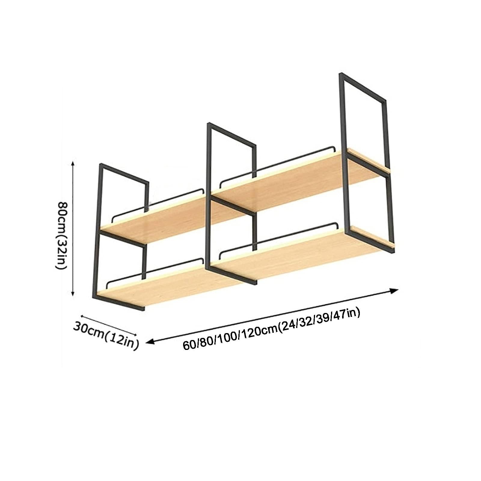 Wine rackC Hanging Wine Glass Rack and Wine Bottle Rack Iron Solid Wood Home Storage Rack Multifunctional Display Rack Simple Bar C Floating Shelves (80 * 30 * 80cm)