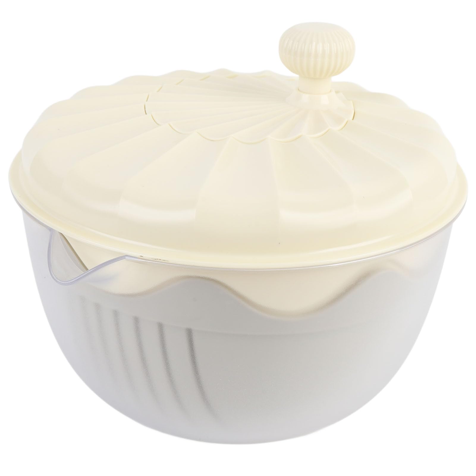 Salad Spinner, Manual Wash and Dry, Food Grade ABS (Beżowy)