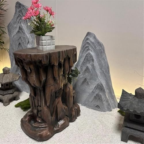 Support de plantes imitation roches socle stable pour pot de bonsaï