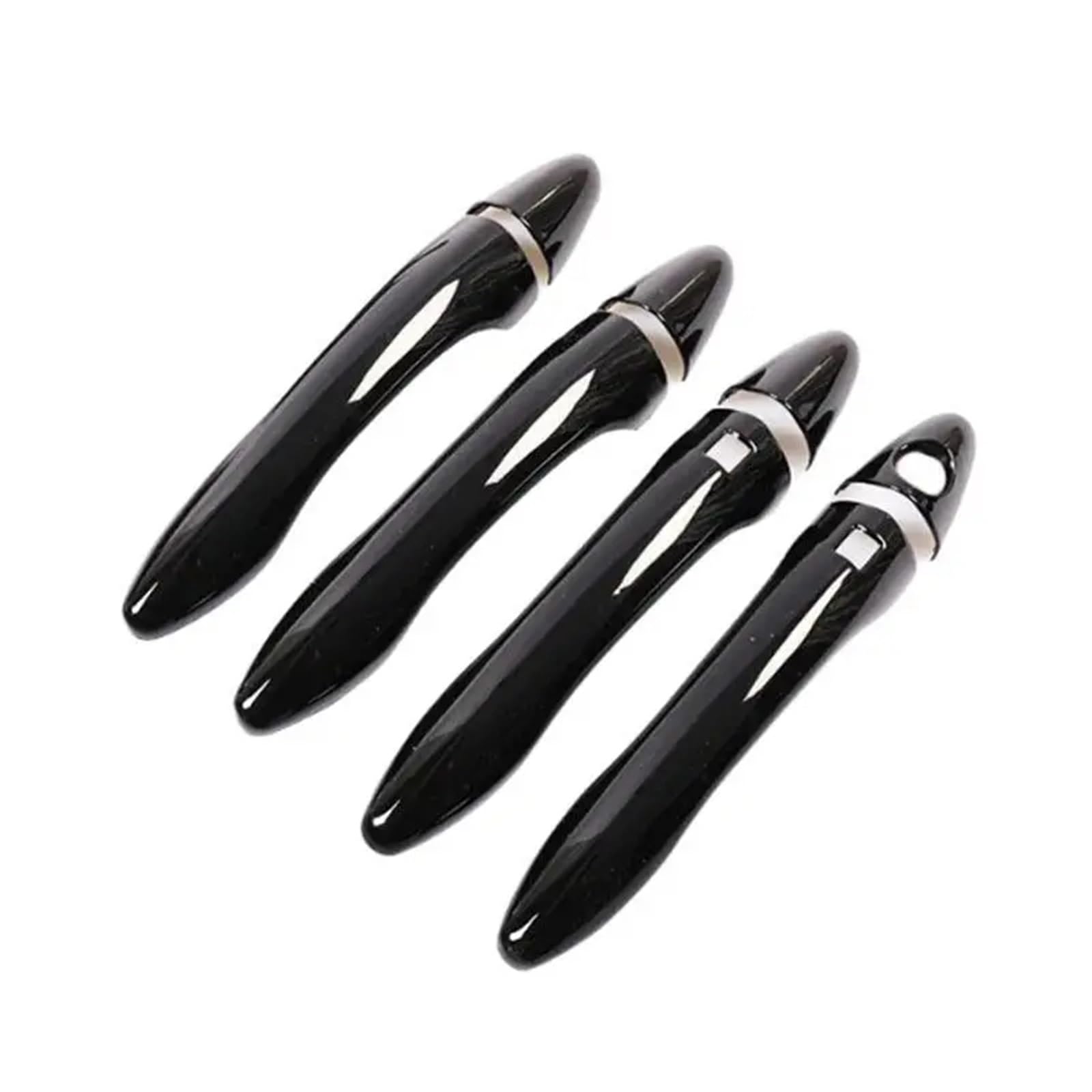 OUVECR for Kia for Optima K5 2011-2015 Smart Car Carbon Fiber Style Exterior Door Handle Moulding Cover Trim Auto Accessories Car Outer Door Handle(Smart Type Black)