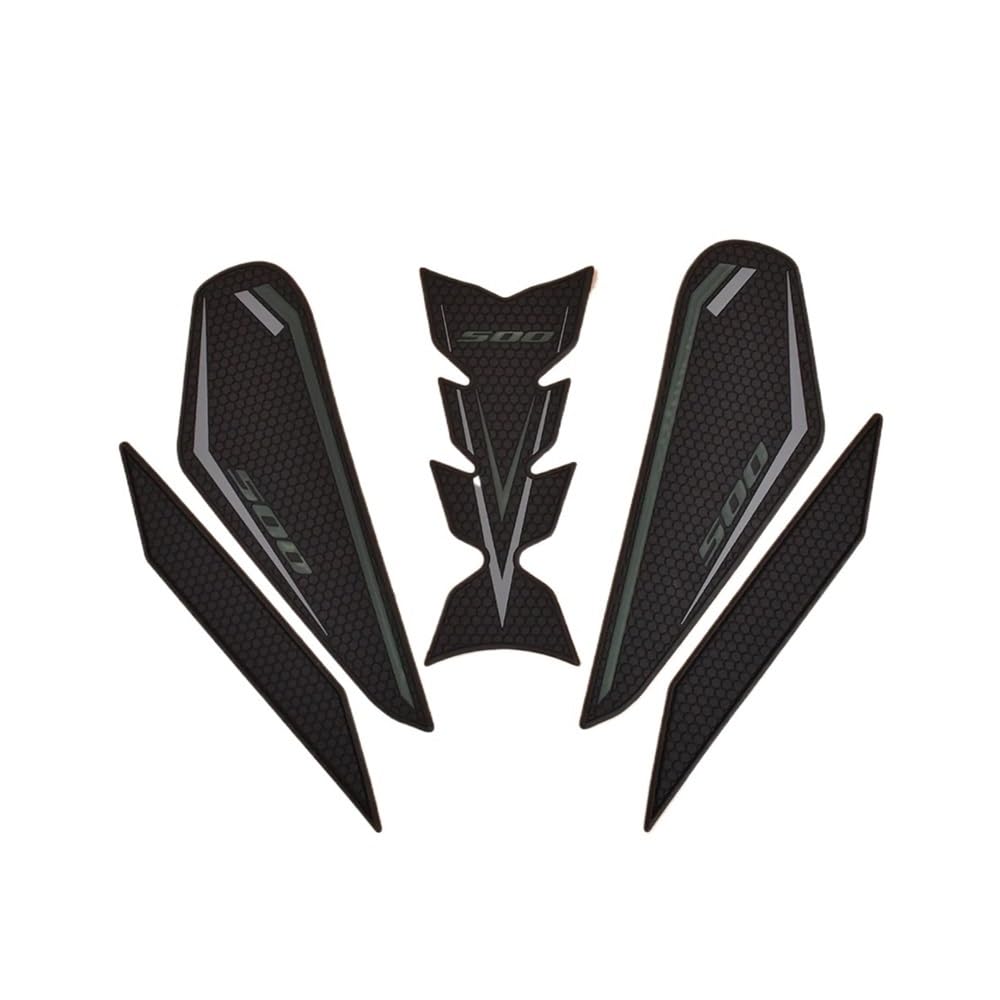 Fgjryedxj A-Grey Green Motorcycle Fuel Tank Pads For Ka&Wasaki Z500 Ninja500 Tank Traction Side Pad For Ni&Nja Z 500 Se 2024 2025 Stickers