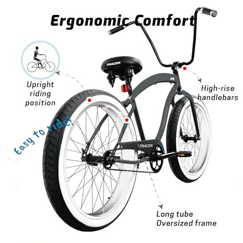 Bicicleta Tracer Avalon Playera para Adultos, 26", Gris, Single Speed, con Pie de Apoyo miniatura 4