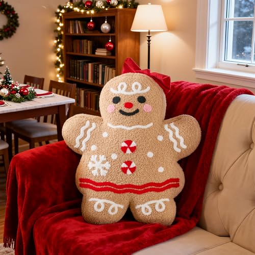 Lanpn Lebkuchenmann Weihnachtskissen, Lebkuchen Weihnachts Kissen...