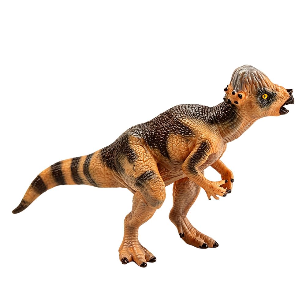 Jehoshaphat Aurichalceous 1Pc Pachycephalosaurus Dinosaur Figurine Prehistoric Animal Statue For Yard Garden Bonsai Home Vehicle & Holiday Ornament Decoration