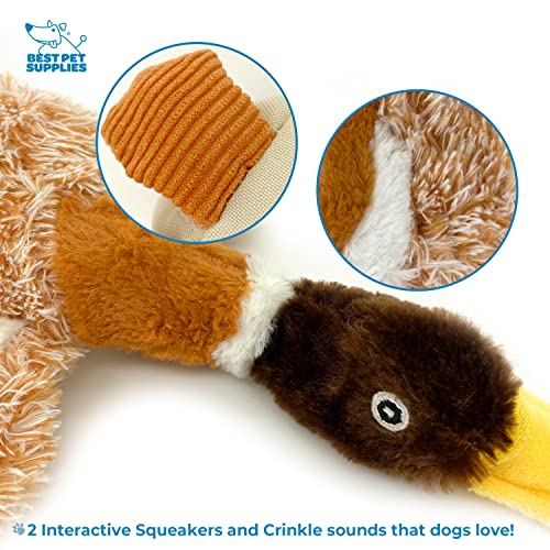 Image of Best Pet Supplies Mallard Plush Dog Toy Orange, Large, PT322