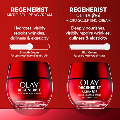 Olay Regenerist Ultra Rich Face Moisturizer, Fragrance-Free,1.7 Oz, Ultra-Rich Anti-Aging Face Cream with Vitamin B3 + Peptides, 24HR Hydration, Visibly Firming, Non-Greasy Moisturizer for Face & Neck - image 6