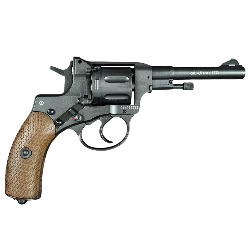 Revólver Borner NGT Black balines (4,5mm) | Pack Pistola de balines (Caja de balines + maletín + 5 Cargas). Arma de Aire comprimido Calibre 4,5mm