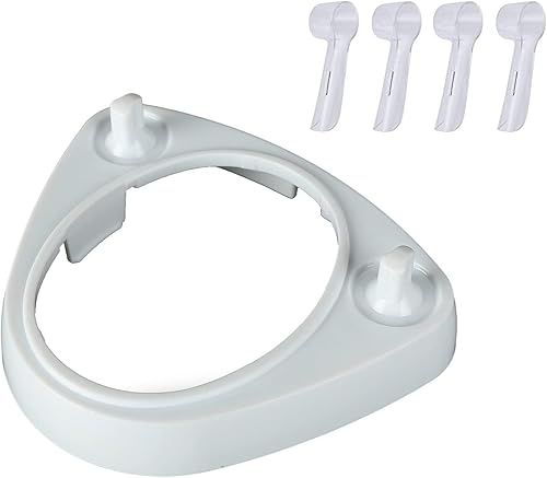 Braun Oral B Soporte para cepillo de dientes eléctrico - Compatible con cepillo de dientes Braun Oral B, incluye 4 cabezales de cepillo de dientes