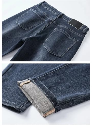 Hndudnff Men Embroidered Jeans Slim Fit Stretch Trousers Clothing Comfortable Straight Denim Pants4