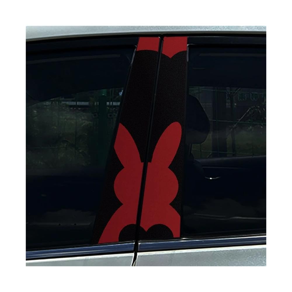 Bertdcx B Ear Auto -Pillar Stickers Cover Scratches Waterproof Decals Auto Parts(B)