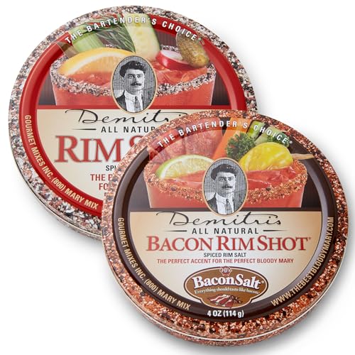 Sal condimentada Demitri's RimShot sabor Original y Tocino 4 oz x2 miniatura 1