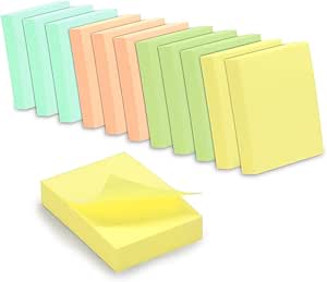 WAYTEX 1200 Notes autocollantes repositionnables couleurs pastel 12 ...